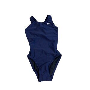 TYR Womens Navy Maxfit Swimsuit Size 22 Chlorine Resistant UPF 50+ Recycled Mate